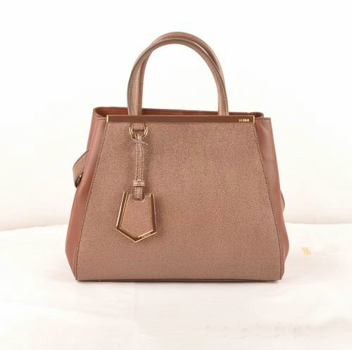 F2552S Fendi 2Jours Cannage & Ferrari Leather Tote Bag F2552S Brow